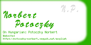 norbert potoczky business card